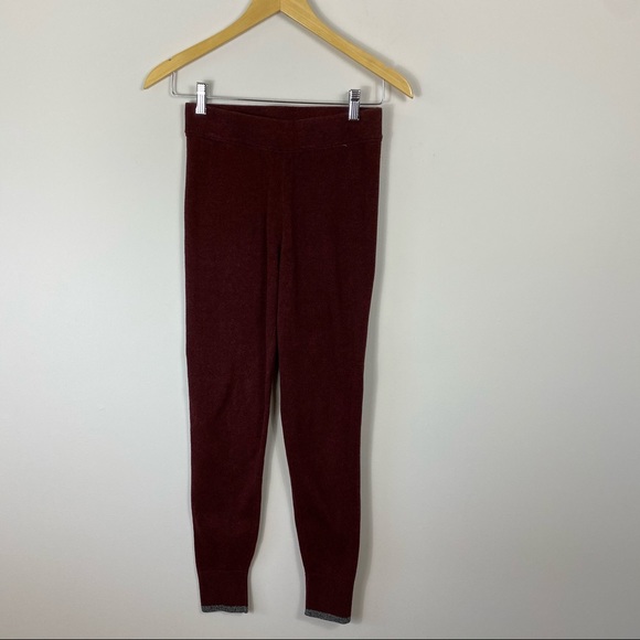 ROOTS CABIN Burgundy Thick High Waist Leggings - Picture 2 of 7